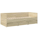 vidaXL sonoma tölgy kanapéágy fiókkal matrac nélkül 100x200 cm