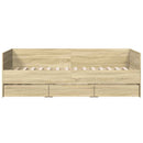vidaXL sonoma tölgy kanapéágy fiókkal matrac nélkül 100x200 cm