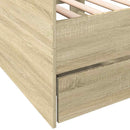 vidaXL sonoma tölgy kanapéágy fiókkal matrac nélkül 100x200 cm