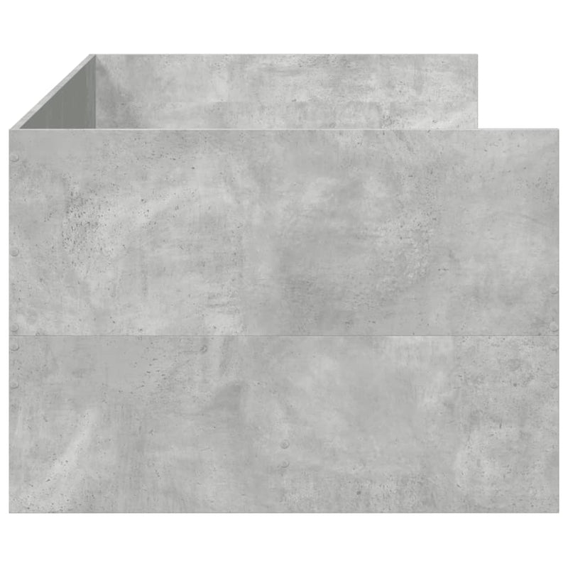 vidaXL betonszürke kanapéágy fiókkal matrac nélkül 100x200 cm