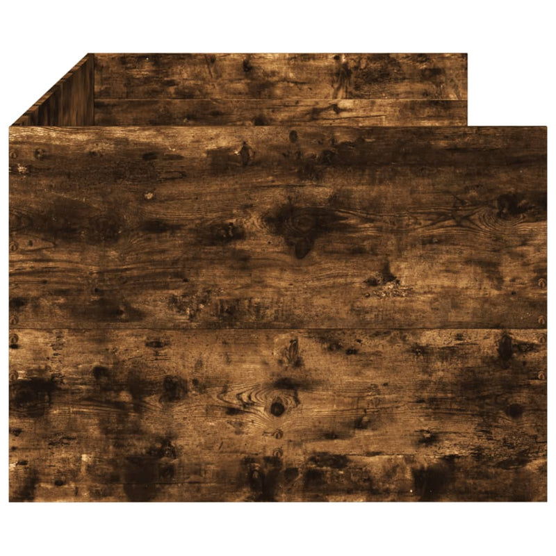 vidaXL füstös tölgy kanapéágy fiókkal matrac nélkül 100x200 cm