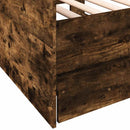 vidaXL füstös tölgy kanapéágy fiókkal matrac nélkül 100x200 cm