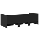 vidaXL fekete kanapéágy fiókkal matrac nélkül 90x200 cm
