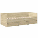 vidaXL sonoma tölgy kanapéágy fiókkal matrac nélkül 90x200 cm