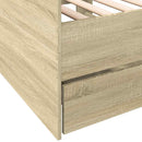 vidaXL sonoma tölgy kanapéágy fiókkal matrac nélkül 90x200 cm