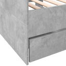 vidaXL betonszürke kanapéágy fiókkal matrac nélkül 90x200 cm