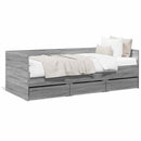 vidaXL szürke sonoma kanapéágy fiókkal matrac nélkül 90x200 cm
