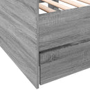 vidaXL szürke sonoma kanapéágy fiókkal matrac nélkül 90x200 cm