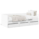 vidaXL fehér kanapéágy fiókkal matrac nélkül 90x190 cm