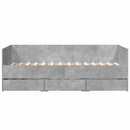 vidaXL betonszürke kanapéágy fiókkal matrac nélkül 90x190 cm