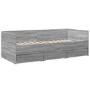 vidaXL szürke sonoma kanapéágy fiókkal matrac nélkül 90x190 cm