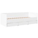 vidaXL fehér kanapéágy fiókkal matrac nélkül 75x190 cm