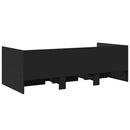 vidaXL fekete kanapéágy fiókkal matrac nélkül 75x190 cm