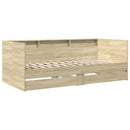 vidaXL sonoma tölgy kanapéágy fiókkal matrac nélkül 100x200 cm