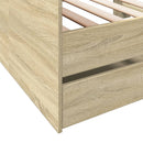 vidaXL sonoma tölgy kanapéágy fiókkal matrac nélkül 100x200 cm