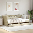 vidaXL sonoma tölgy kanapéágy fiókkal matrac nélkül 100x200 cm