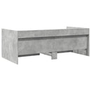 vidaXL betonszürke kanapéágy fiókkal matrac nélkül 100x200 cm