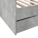 vidaXL betonszürke kanapéágy fiókkal matrac nélkül 100x200 cm