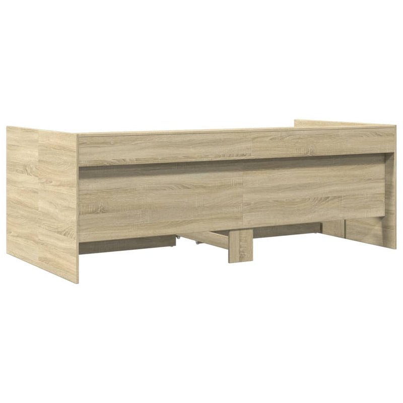 vidaXL sonoma tölgy kanapéágy fiókkal matrac nélkül 90x200 cm