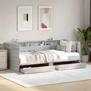 vidaXL szürke sonoma kanapéágy fiókkal matrac nélkül 90x200 cm