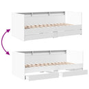 vidaXL fehér kanapéágy fiókkal matrac nélkül 90x190 cm