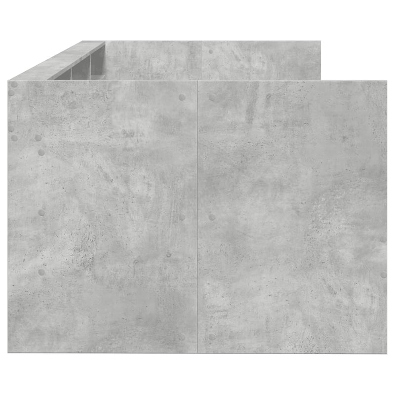 vidaXL betonszürke kanapéágy fiókkal matrac nélkül 90x190 cm