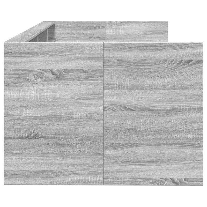 vidaXL szürke sonoma kanapéágy fiókkal matrac nélkül 90x190 cm