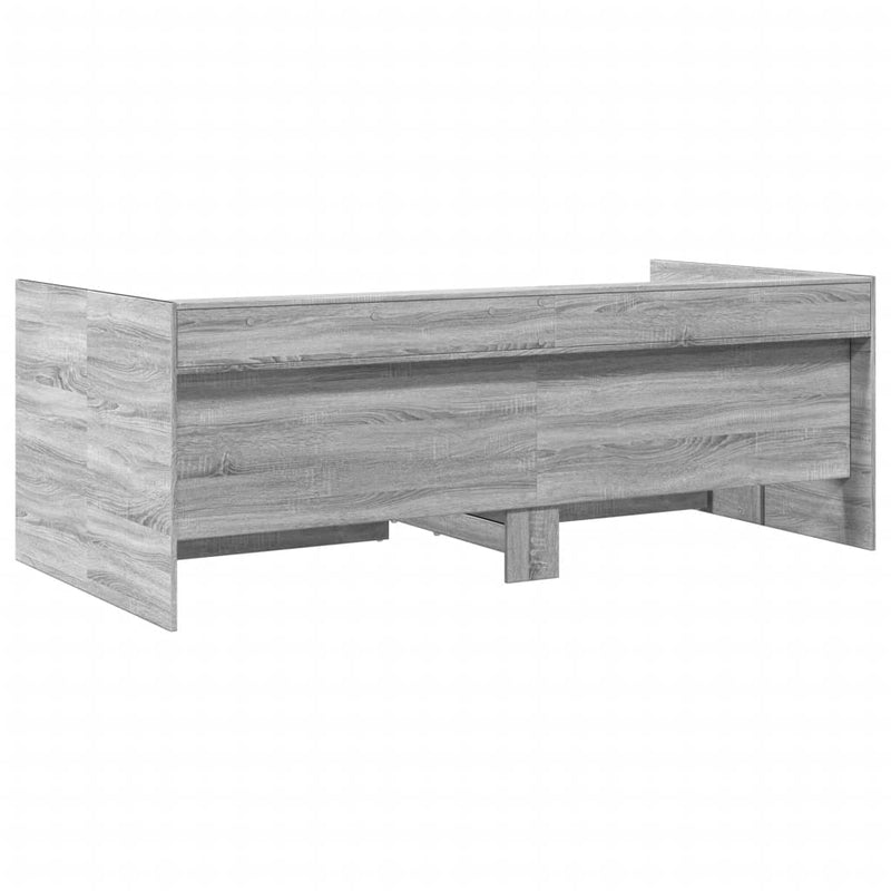 vidaXL szürke sonoma kanapéágy fiókkal matrac nélkül 90x190 cm