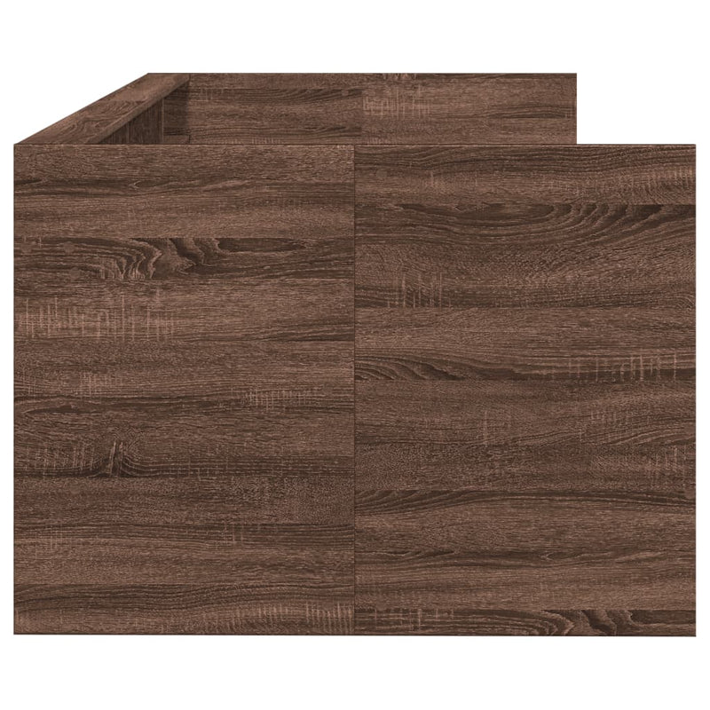 vidaXL barna tölgy kanapéágy fiókkal matrac nélkül 90x190 cm