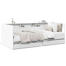 vidaXL fehér kanapéágy fiókkal matrac nélkül 75x190 cm