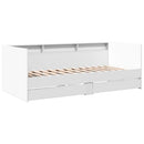 vidaXL fehér kanapéágy fiókkal matrac nélkül 75x190 cm