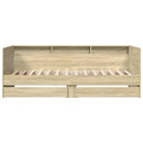 vidaXL sonoma tölgy kanapéágy fiókkal matrac nélkül 75x190 cm