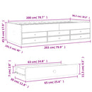 vidaXL sonoma tölgy kanapéágy fiókkal matrac nélkül 100x200 cm