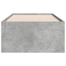 vidaXL betonszürke kanapéágy fiókkal matrac nélkül 100x200 cm