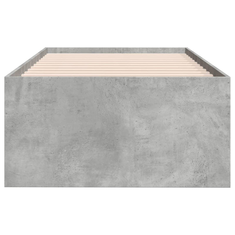 vidaXL betonszürke kanapéágy fiókkal matrac nélkül 100x200 cm