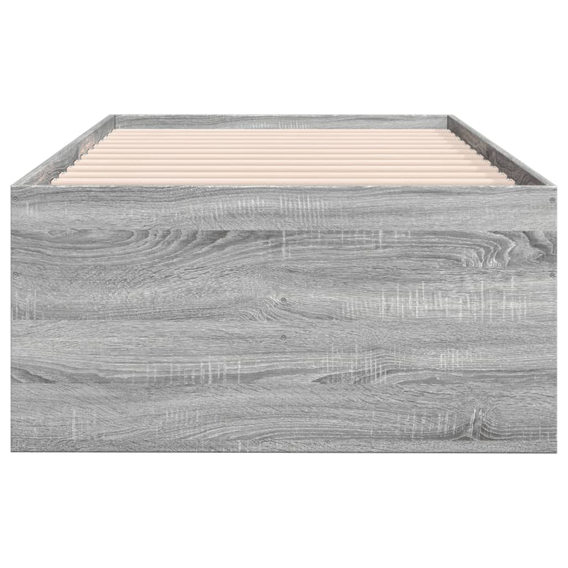vidaXL szürke sonoma kanapéágy fiókkal matrac nélkül 100x200 cm
