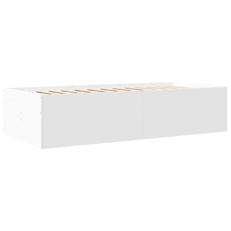 vidaXL fehér kanapéágy fiókkal matrac nélkül 90x200 cm
