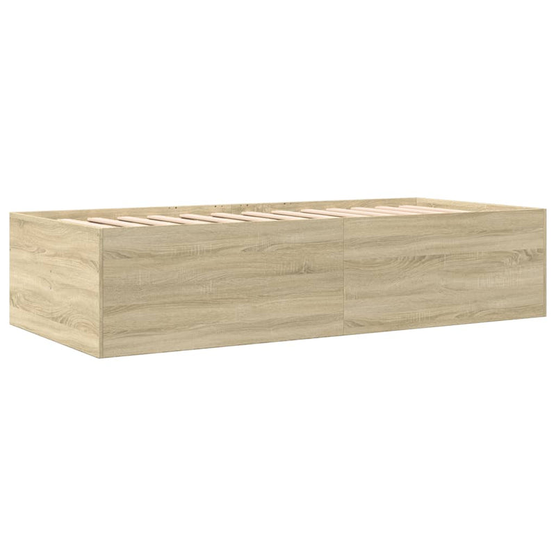 vidaXL sonoma tölgy kanapéágy fiókkal matrac nélkül 90x200 cm