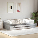 vidaXL szürke sonoma kanapéágy fiókkal matrac nélkül 90x200 cm