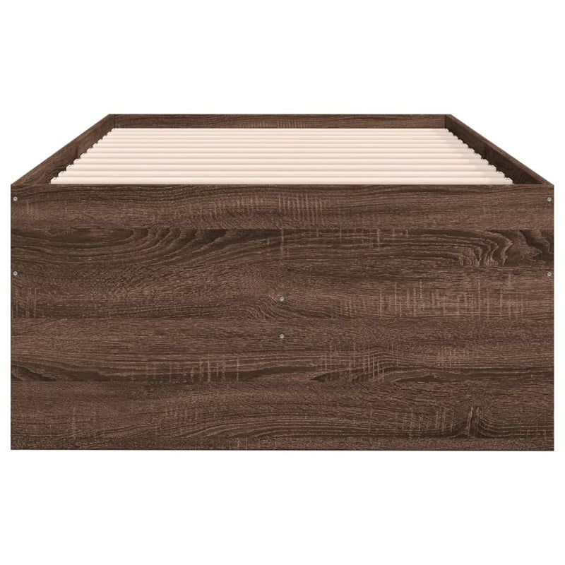 vidaXL barna tölgy kanapéágy fiókkal matrac nélkül 90x200 cm