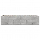 vidaXL betonszürke kanapéágy fiókkal matrac nélkül 90x190 cm