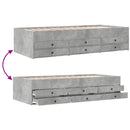 vidaXL betonszürke kanapéágy fiókkal matrac nélkül 90x190 cm