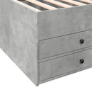 vidaXL betonszürke kanapéágy fiókkal matrac nélkül 90x190 cm