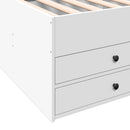 vidaXL fehér kanapéágy fiókkal matrac nélkül 75x190 cm
