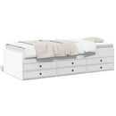 vidaXL fehér kanapéágy fiókkal matrac nélkül 75x190 cm