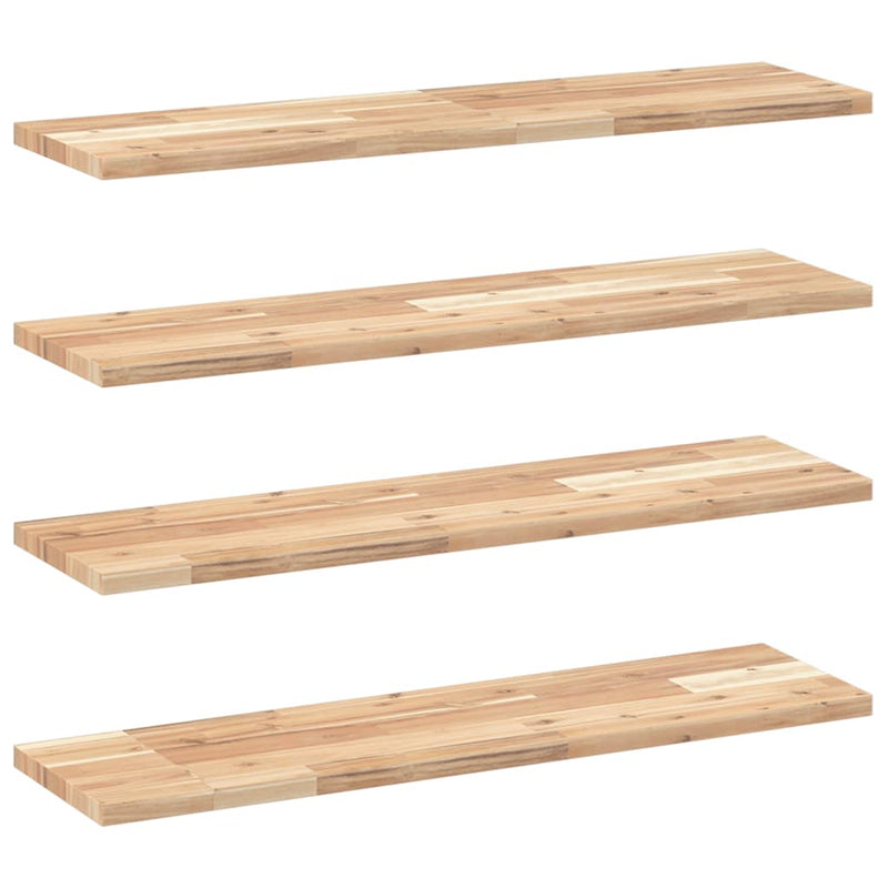 vidaXL 3 db kezeletlen tömör akácfa függőpolc 100 x 20 x 2 cm