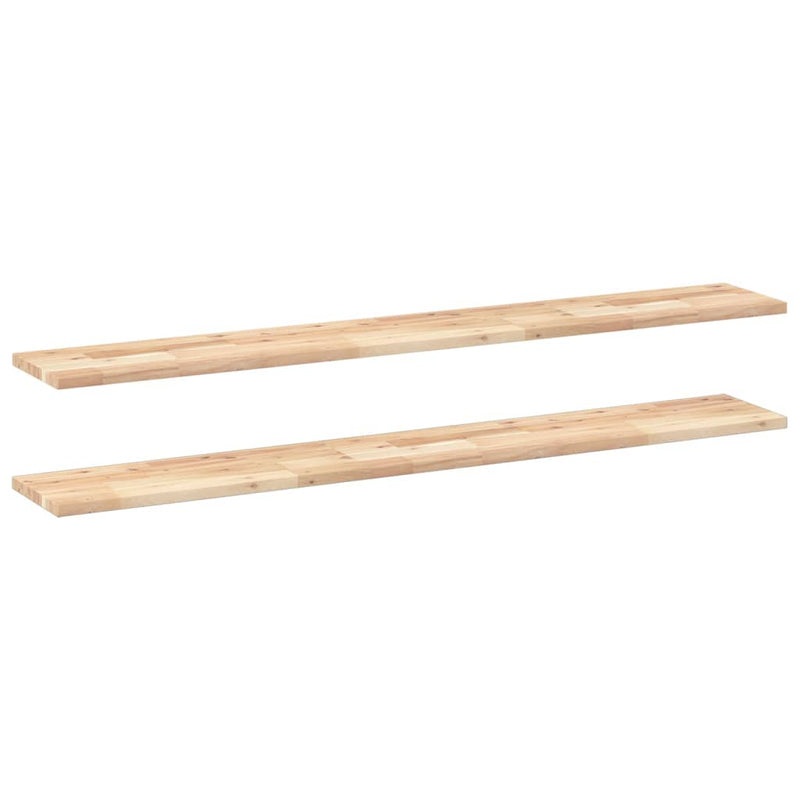 vidaXL 2 db kezeletlen tömör akácfa függőpolc 120 x 20 x 2 cm