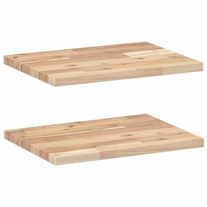 vidaXL 2 db kezeletlen tömör akácfa függőpolc 40 x 30 x 2 cm