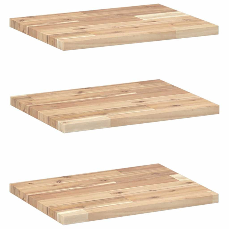 vidaXL 3 db kezeletlen tömör akácfa függőpolc 40 x 30 x 2 cm