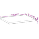 vidaXL 2 db kezeletlen tömör akácfa függőpolc 60 x 30 x 2 cm